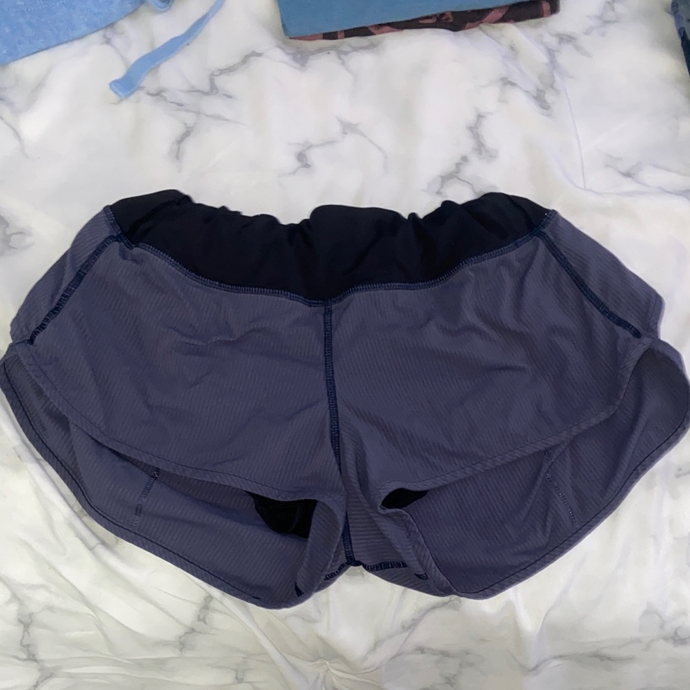 Blue Lululemon Speed Shorts